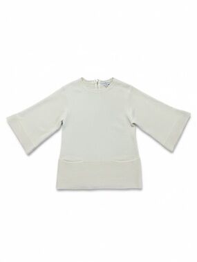 L.K.  Bennett TK SYRIS cream ribbed sweater with pockets size XS